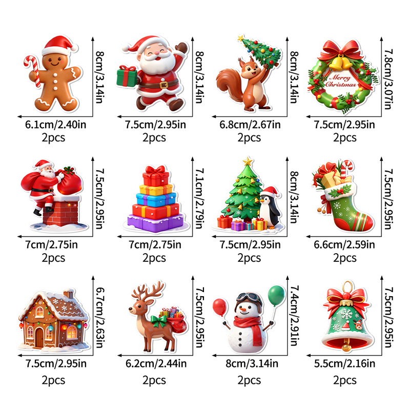 MagicGlow – Autocollants de Noël à LED pour fenêtres et murs